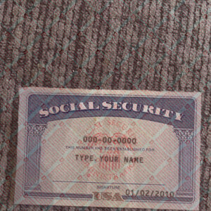 fillable fake social security card template