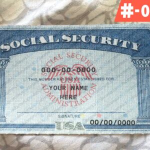 Blank Fillable Social Security Card Template