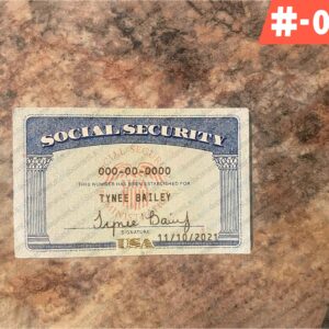 Blank Fillable Social Security Card PSD Template