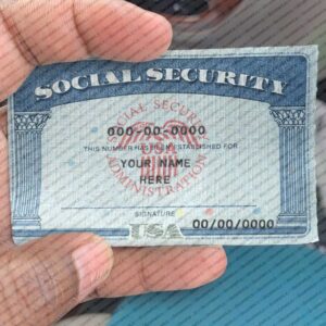 Indiana Social Security Card Template