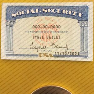 Idaho Social Security Card Template