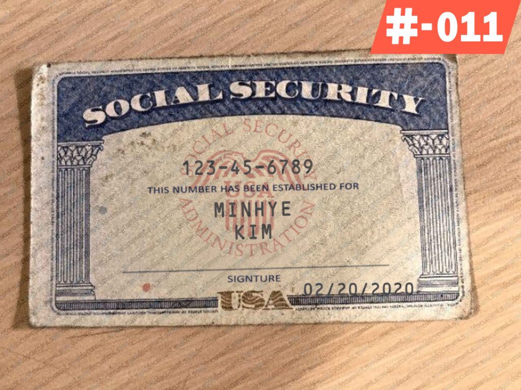 Social Security Card Document Example Blank Social Security Card Template pdf - DOCUMENT PSD