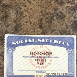 Iowa Social Security Card Template