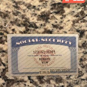 Colorado Social Security Card Template