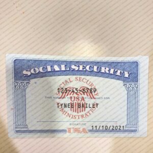 Alexander Social Security Card Template