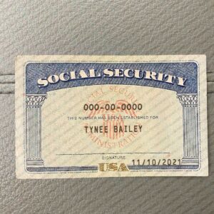 Social Security Card Template front and back PSD