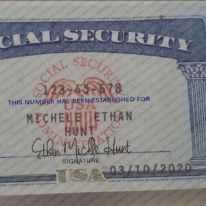 Blank Social Security Card Template