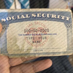 Social Security Card on pant