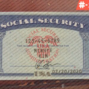 USA Social Security Card on Paper