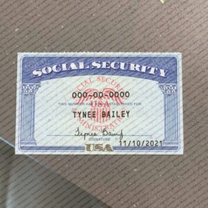 Editable Social Security Card Template Custom file