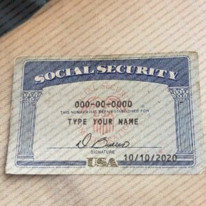 California social security card psd