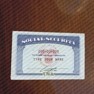 Texas social security card psd