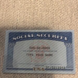 Florida social security card psd