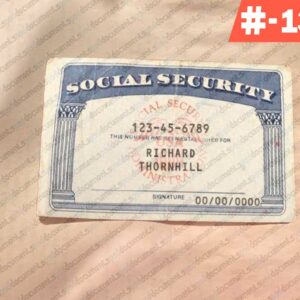 Florida editable social security card template