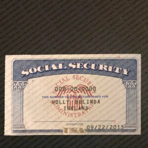 Florida social security card template download