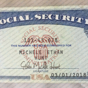 New York editable social security card template