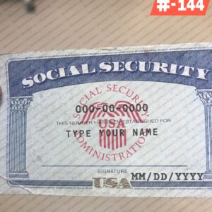 New York social security card template download