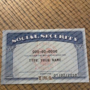 Ohio editable social security card template