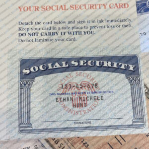 Georgia social security card template download