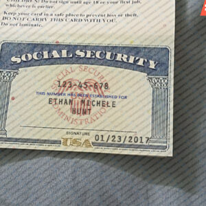 North Carolina social security card psd