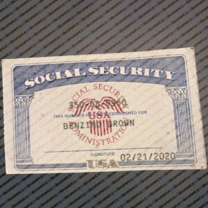 Michigan social security card psd