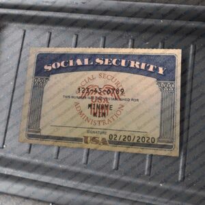 Michigan editable social security card template