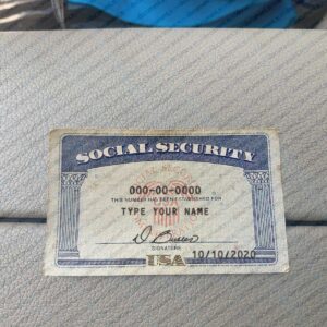 Michigan social security card template download