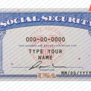 New Jersey social security card psd