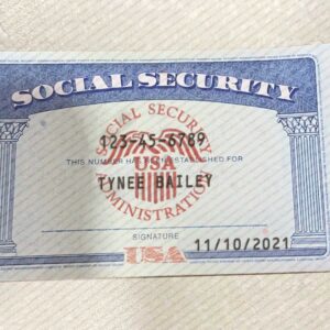 Digital SSN Card PSD Template