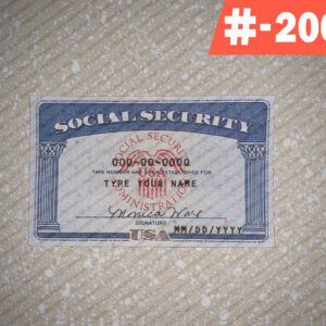 New Jersey editable social security card template