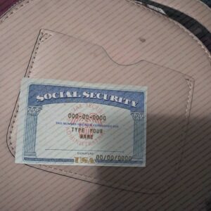 New Jersey social security card template download