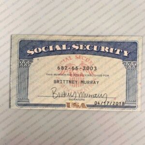 Virginia editable social security card template