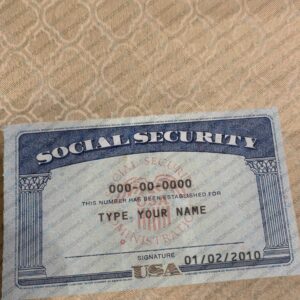 Washington social security card psd