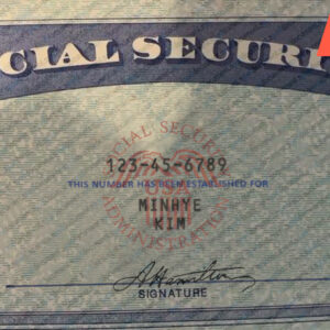 Tennessee social security card psd