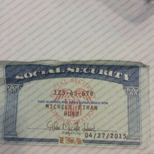 Massachusetts social security card psd