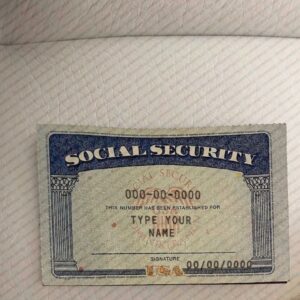 Digital social security Card PSD Template