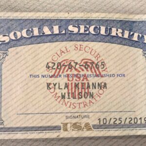 Colorado social security card psd