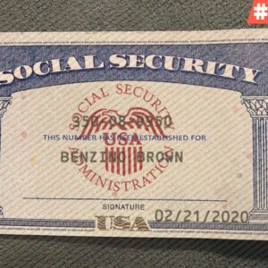 Free Download Social Security Card PSD Template