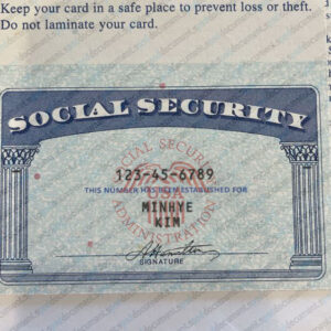 Editable SSN PSD front back side