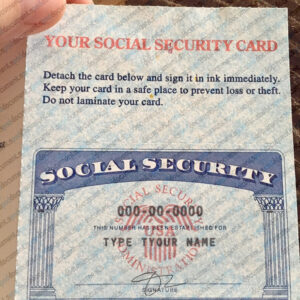Free Download Social Security Card Template PSD