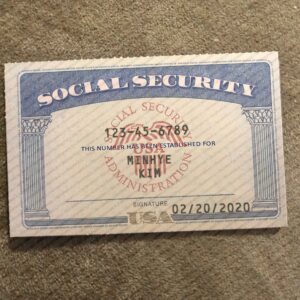 Free Download SSN Card Template PSD