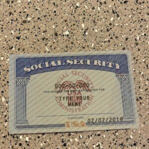 Free Download SSN Card template