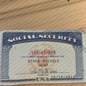 Editable USA SSN Card PSD front back side Template