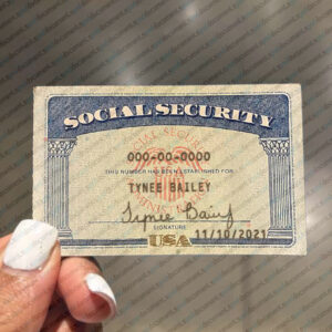 Free Download Editable SSN Card Template PSD