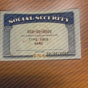 Editable Social Security Card Template
