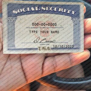 Social Security Card PSD front and back