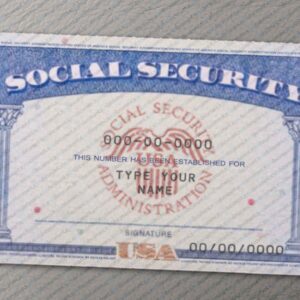 Digital SSN Card Template