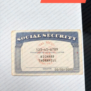 Editable Social Security Card
