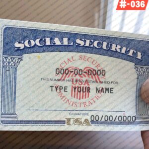 Printable USA Social Security Card Template