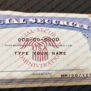 Temporary Social Security Card Template
